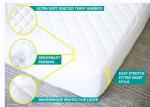 Non Slip Baby Cot Mattress Protector , Infant Mattress Pad Softest Bamboo Rayon