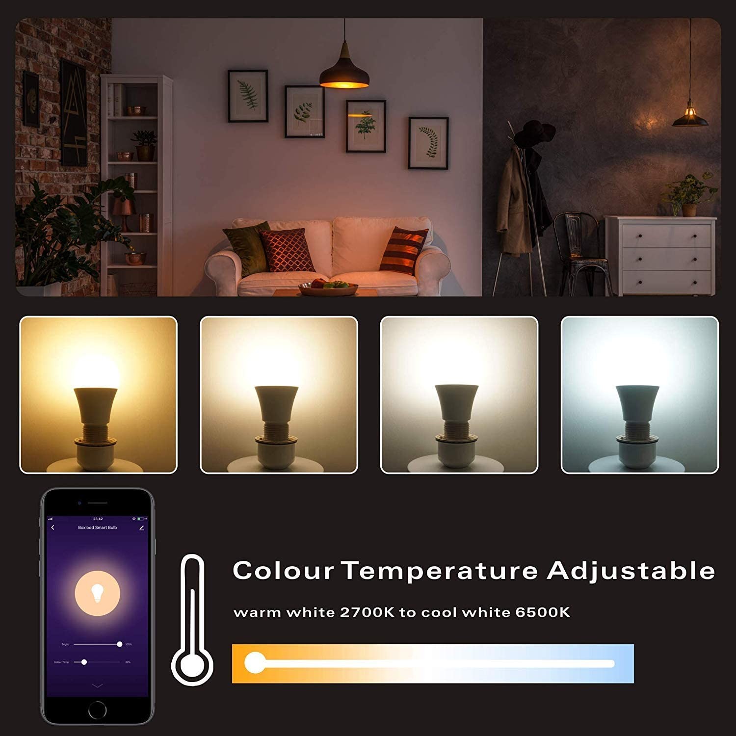 E26 Smart Wifi LED Bulb 5w 10w 15w Remote Control RGB Memory Function Voice Activated Led Lights