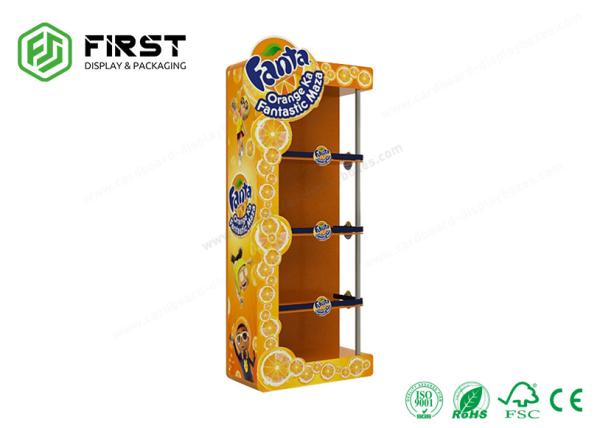 Custom Corrugated Cardboard POP Displays Floor Stands With Shelves For