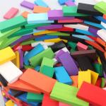 100 200 300 500PCS Wooden Dominos Building Blocks