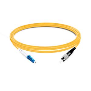 China 2m (7ft) Simplex OS2 Single Mode LC UPC to FC UPC PVC (OFNR) Fiber Optic Cable wholesale