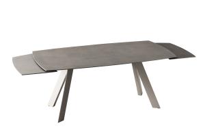 China Classic Extension Dining Table Fits 8 Ceramic Steel Tube wholesale