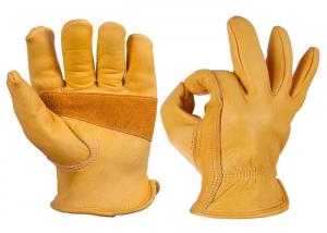 China Construction Leather Safety Gloves , Split Leather Work Gloves S - 2XL wholesale