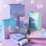 Rectangle 14*7*15cm Recycled Paper Gift Bags For Clothes
