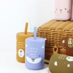 Wholesale Available Printed Silicone Drinking Cup With Straw - High Durability