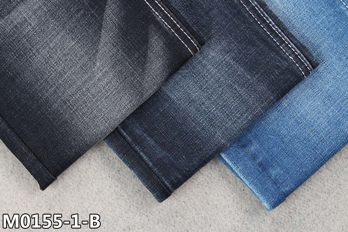 61% Cotton 11.8oz Cross Hatch TR Denim Fabric Desizing Jeans