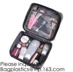 Travel Floral Cosmetic Bag,Luxury Clear Zipper Cosmetic Bag,Travel Makeup Nylon