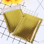 Gold Self Sealing Bubble Mailing Bags Foil Ziplock Bags With Moisture Resistance