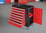 Durable 30" Lockable Tool Cabinet Red / Black / White Spcc Material