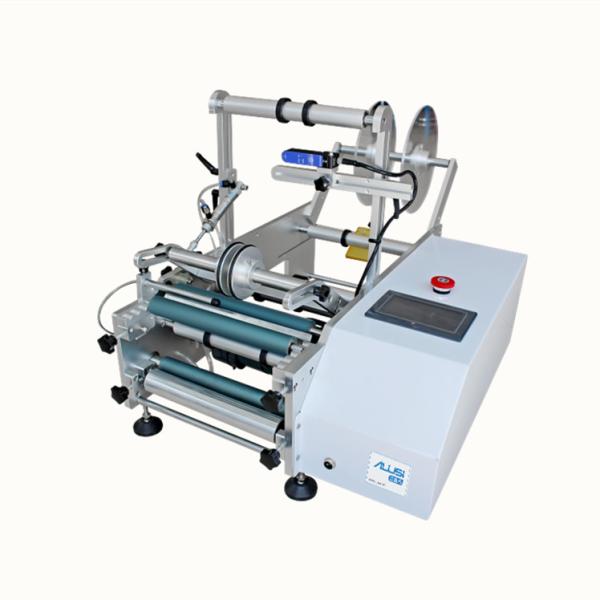 50Hz Cosmetics Round And Flat Bottle Labeling Machine 0-40 Bot / Min Semi Automatic