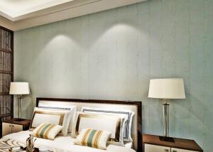 Embossed Bedroom No Glue Self Adhesive Vinyl Wallpaper with Leaf Pattern , European Style