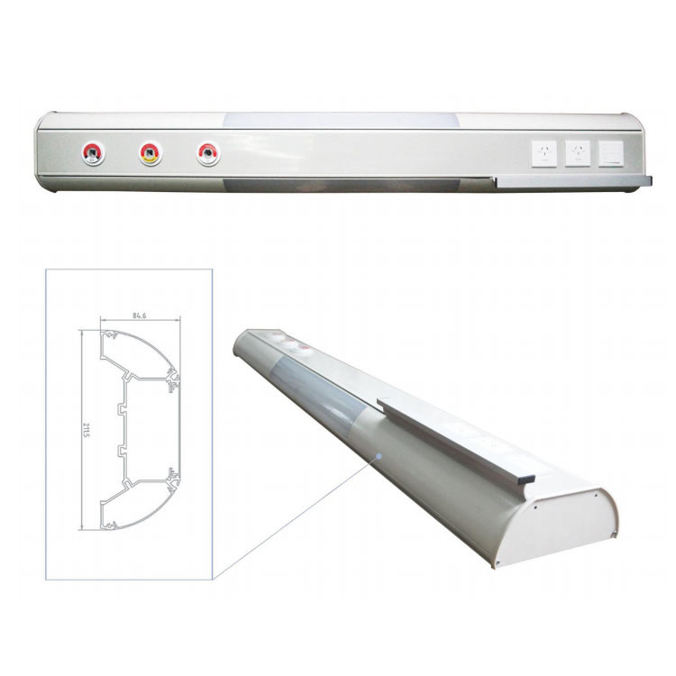 Aluminum Alloy Hospital Bedside Unit With Medical Gas Outlet
