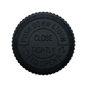 China Black Screw Type Cap Plastic Child Resistant Medicine Bottle Caps 24mm 28mm 30mm 38mm 44mm wholesale