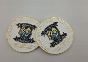 China Custom Military Challenge Coin , Souvenir Brass Enamel Coins In Velvet Box wholesale