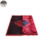 Fashion Lip Reverse Sequin Patch / Iron On Patches 40*40CM Size Red / Black