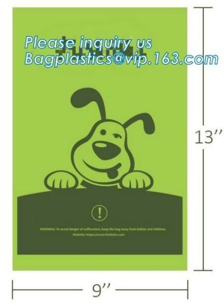 biodegradable plastic pet cat dog waste bag drawstring dog poop bag leak-proof