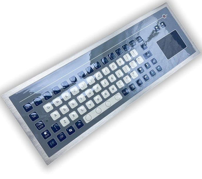 PET Panel Mounted Keyboard Industrial Custom Membrane Keyboard With Touch Pad