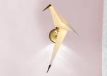 Golden Bird Shape 280*270*670mm PVC Iron Material Modern Indoor Wall Lights