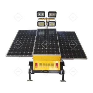 China Moving Solar Light Towers With 4*200Ah Gel Battery for Ranch lighting wholesale