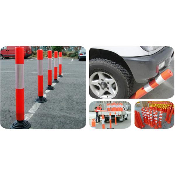 18" PU Safety Road Divider Post Reflective Spring Post