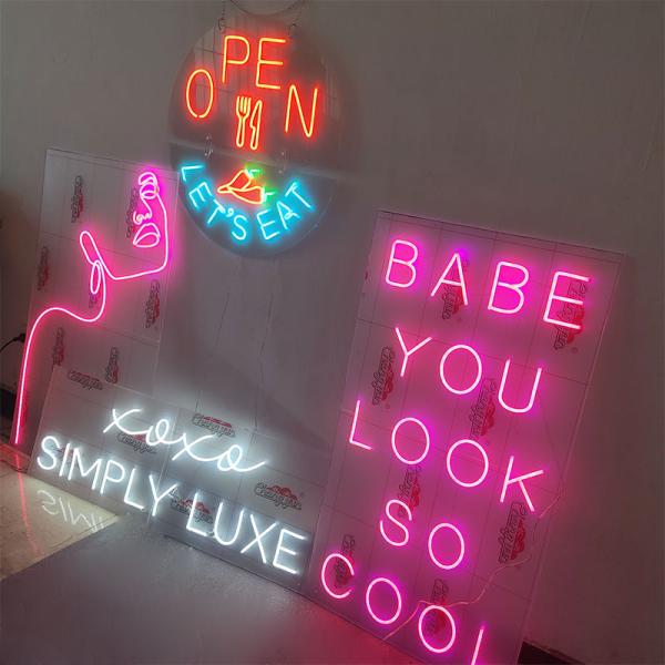 3D Magic Infinite Multi-Layer Mirror Multicolor Thousand Layer Abyssal Abyss Mirror Logo Neon Letter Decor