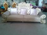CE Velvet Handmade Classic Antique French Sofa Set With Button