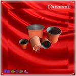 10cm Top Dia Brown Polypropylene Plant Pots UV Stabilized HDPE