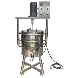 China SUS304 Lipstick Production Line 100L Mixing Stirring Melting Compartmentalized Heating Machine wholesale
