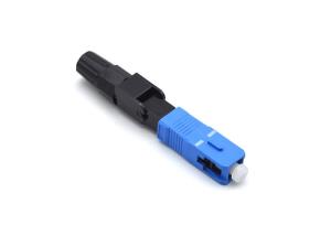 China CATV Pre - Polished Fiber Connectors , Blue Field Installable Fiber Optic Connector wholesale