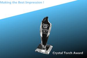 China CRYSTAL award/CRYSTAL torch award/TROPHY/GLASS torch TROPHY/AWARD/CRYSTAL trophy on sale