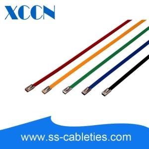 China PVC Coated Stainless Steel Cable Ties High Tensile Strength Eco Friendly Long Lifespan wholesale