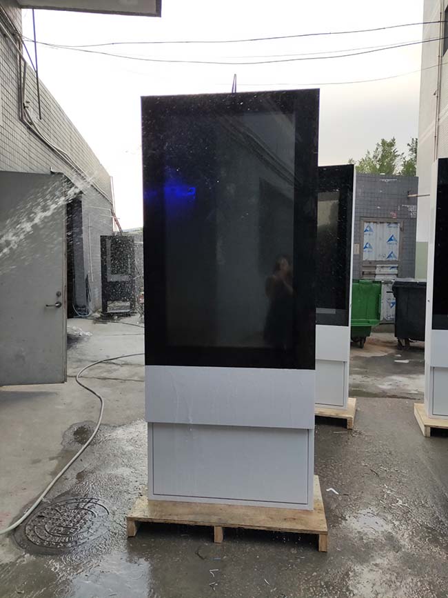 55 Inch Outdoor LCD Sign Board HD Display Android / Windows Totem Advertisement Digital Signage Kiosk