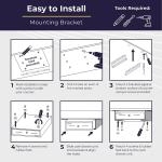 Work Process Under Counter Mounting Metal Bracket for Organized Cash Register