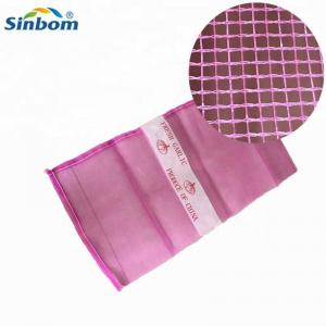 China Customized Drawstring Pink Plastic Pp Leno Mesh Onion Bags with Ginger Net Bag wholesale