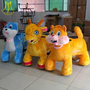 China Hansel amusement walking electric plush children token motorized riding toys wholesale