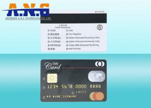 China HiCo Black 3 Track Magstripe IC Contact Magnetic PVC Card SLE4428 SLE5528 wholesale