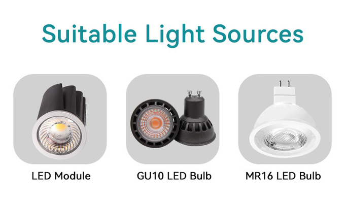 DIY Recessed Spotlight for Commercial Lighting | GU10 MR16 Two-End Frame