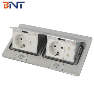 China Silver / Gold Pop Up Socket , Waterproof Pop Up Electrical Outlet wholesale