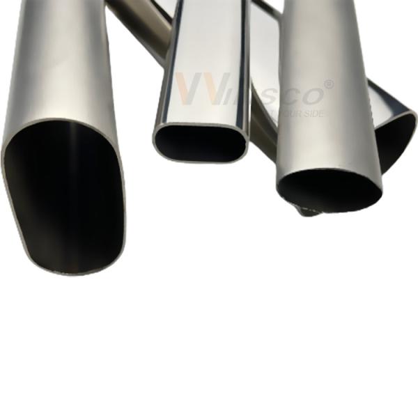 Aisi 201 304 316 Stainless Steel Oval Tube Inox Stair Handrail Ellipse Pipe Size