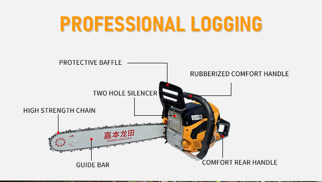 5800 Gasoline Chainsaw 58cc Big Power Petrol For Wood Cutting