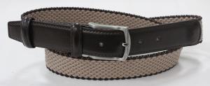 China Coffee PU Tip / Loop Mens Stretch Belts In Mixed Colors Nickel Satin Buckle Available wholesale