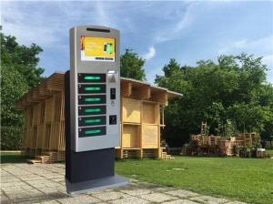 China Winnsen Multi Languages Cell Phone Charging Stations Kiosks With 6 Digital Lockers wholesale