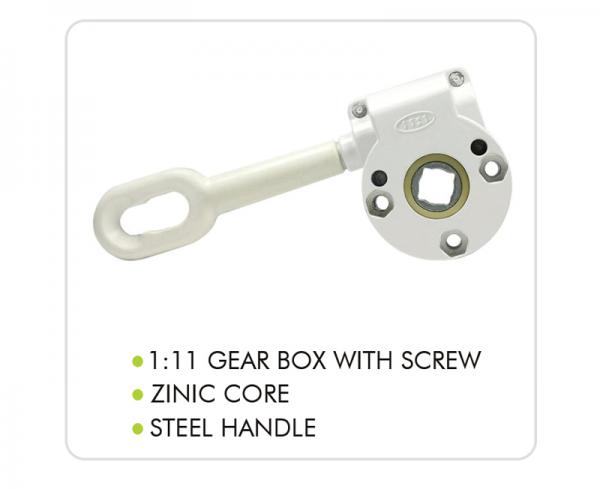 Chinese Aluminium Gear Box White Retractable Awning Gearbox Hardware