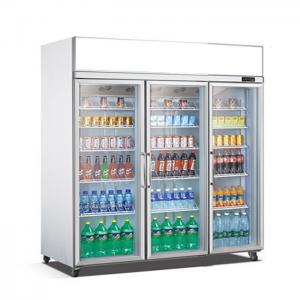 China CE 600W Double layer Glass Door Refrigerator Commercial wholesale