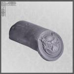 500N Ancient Chinese Traditional Clay Roof Tiles Clay Eaves Tile Wear Resisting