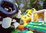 Multicolored Inflatable Amusement Park Football Combo Playground With LED