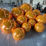 Hanging Disco Bar Shiny Gold Inflatable Mirror Sphere Inflatable Mirror Balloon