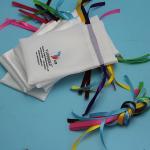 Custom Satin Drawstring Bags , Drawstring Silk Jewelry Pouches For Hair Packing