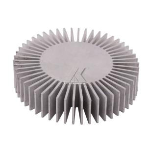 China sunflower shape aluminum profile anodized clear finished aluminum heat sink 6063-T5 radiator for LED wholesale