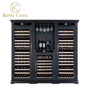 China Adjustable Shelves Low Noise Large Wood Wine Cooler Constant Humidity System wholesale